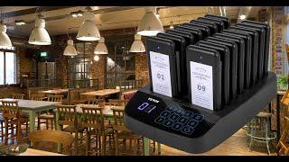 VEVOR Restaurant Wireless Guest Paging System 16 Beepers Queuing Calling Pagers