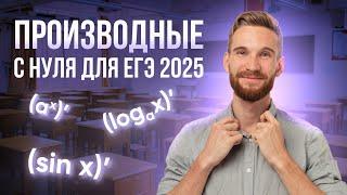 ПРОИЗВОДНЫЕ С НУЛЯ ДЛЯ ЕГЭ 2025 | ВСЯ ТЕОРИЯ И РЕШЕНИЕ ПРОТОТИПОВ ФИПИ | 99 БАЛЛОВ