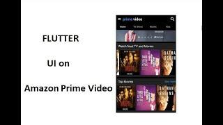 FLUTTER  - UI Clone of Amazon Prime Video