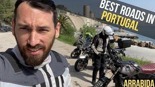 BEST Motorcycle ROADS Portugal. BMW GS and Triumph Tiger in the Arrábida mountains