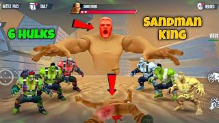 spider fighter 3 All hulks vs Sandman || New Big Fighting