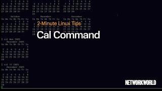 How to use the cal command