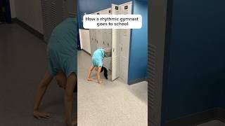 How a Rhythmic Gymnast Goes to School! #flexibility #backtoschool