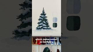 Color is relative to what it’s next to  #watercolortutorial #watercolor