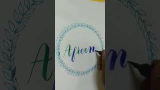 "Afreen" NameNew Modern calligraphy style Art|whatsapp status |#shorts#moderncalligraphy
