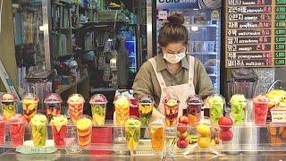 100%생과일 광장시장 원조 생과일주스 / Fresh fruits juice / korean street food