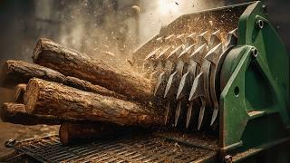 Dangerous Fastest Tree Shredder and Wood Chipper machines | Moster Stump Removal Excavator #72