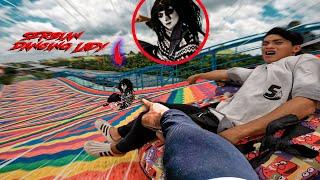 ESCAPING FROM ANGRY SERBIAN DANCING LADY KILLER vs CRAZY PARKOUR POV IN THE AMUSEMENT PARK
