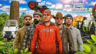 Я ОСТАВИЛ 5 ДРУЗЕЙ ВЫЖИВАТЬ НА ХАРДКОРНОЙ ФЕРМЕ! FARMING SIMULATOR 25 #1