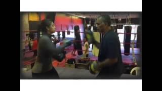 Maricela Cornejo WBC Champion training with Coach Nelson & Milton Lacroix Boxing padwork
