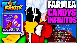 RÁPIDO! EL MEJOR MÉTODO de FARMEO de CARAMELOS en BLOX FRUITS️