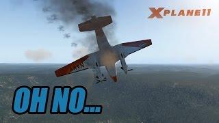 X Plane 11 - Turbulent flight to KBLU goes terribly wrong...