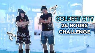 24 HOURS Shorts and T-shirt challenge in YAKUTSK - YAKUTIA