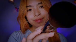 Like a blanket over your sleepy eyes ⋆˙⟡ ASMR slow face brushing for sleep & relaxation