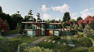 3D Villa With Garden #2 | Sketchup and Lumion | Video Render