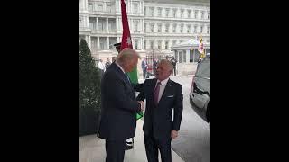 US President Donald Trump welcomes the King Abdullah II of Jordan to the White House