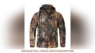 Men's Silent Soft Shell Camouflage Tactical Jacket Waterproof Warm Fleece Hunting Jackets Outdoor Hi