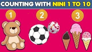 Counting 1 to 10 | Learn counting with Nini! | Watch and Learn | Giggles & Grapes