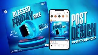 Product Poster Design in Photoshop | Brand Advertisement Social Media Post | Photoshop Tutorial