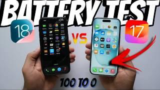 iOS 18 vs iOS 17 Ultimate Battery Drain Test  100% To 0% | iOS 18 Battery Test (HINDI) | FTech