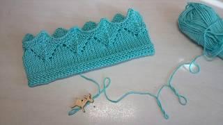 Повязка корона. Knitting Crown.