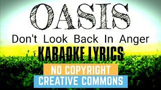 Oasis - Don't look back in anger | KARAOKE lyrics | Backingtrack for COVER SONG | NO COPYRIGHT