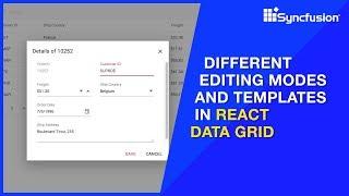 Different Editing Modes and Templates in React DataGrid