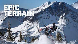 Mountain Snowbike Riding Highlights