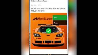 Mclaren True or False.in hich quiz app answers help tech view @helptechquizze #bestearngapp #earin