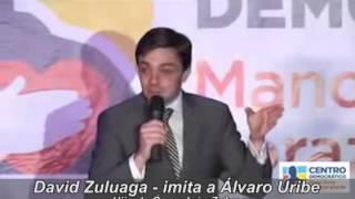 David Zuluaga, hijo de Óscar Iván, imita a Uribe