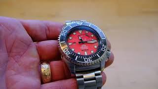 Orient OS300 Black & Red Dial Highlights