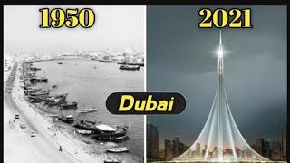 dubai 1950 to 2021 the beautiful of dubai history.........