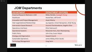 AOM2020 PDW: Common Methodological Problems in OM Research and How They Can Be Addressed