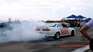 Toyota Mark II vs BMW E36 Muscle Car. Drag Day Tiraspol 2014. + Burnout!!!