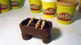 Как слепить из пластилина Плей До мангал. How to make a brazier of Play-Doh (clay).