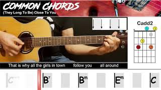 (They Long To be) Close To You - Carpenters | EASY GUITAR | Common Chords