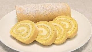 Нежный, лёгкий, не хуже торта.Рулет Экстра с творожным кремом/Roll with curd cream