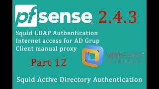 PfSense 2.4.3 Squid Active Directory Authentication - pfSense Part 12