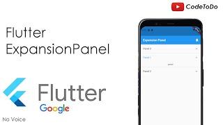 How To Create  ExpansionPanel in Flutter | ExpansionTile Flutter