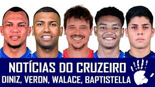 NOTÍCIAS DO CRUZEIRO: FERNANDO DINIZ, GABRIEL VERON, WALACE, KAIQUE KENJI E CAUAN BAPTISTELLA