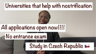 Study in Czech Republic || No Entrance Exam || Easy Nostrification