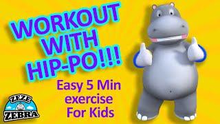 Simple exercise for kids with Hip-po | Zeze Zebra animation for kids