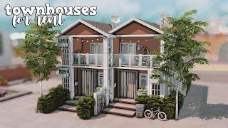 townhouses for rent ️ | the sims 4 speed build | no cc