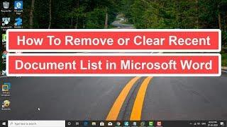 How To Remove or Clear Recent Document List In Microsoft Word [Tutorial]