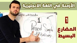 1- Present simple: شرح زمن المضارع البسيط - الابسط على الاطلاق