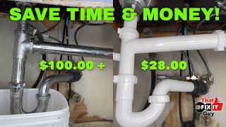 How To Remove And Replace Old Kitchen Sink Drain Pipe And Save Money!