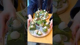 予約の取れない抹茶と白いちごのアフタヌーンティーセット #japanesefood