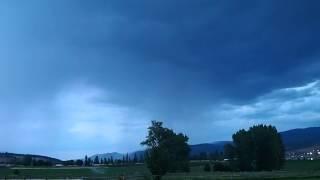 Amazing forked lightning in Kamloops, BC