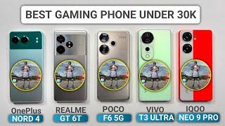 Poco F6 vs Realme 6T GT vs OnePlus Nord 4 vs Vivo T3 Ultra vs IQOO Neo 9 Pro Pubg Test 