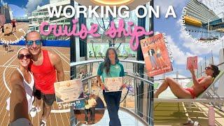 LIFE ON A CRUISE SHIP: 5 year ceremony, ship hopping, curly hair routine, crew behind the scenes!